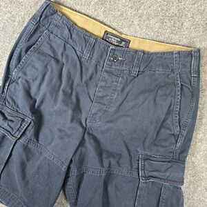 Abercrombie & Fitch Mens Cargo Shorts, Size 29, Blue‎ Casual Outdoors